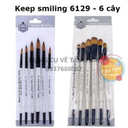 Bộ cọ thân trắng Keep smiling 6129 bộ 6 cây-