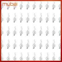 MUBAI 100 Pcs โลหะสำหรับตกแต่ง จี้รูปโน้ตดนตรี สัญลักษณ์เพลง วินเทจ การหา สร้อยคอสำหรับผู้หญิง