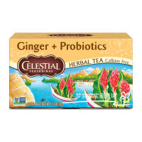 Celestial Seasonings Delicious Ginger Probiotics Assisted Xiaohua Decaffeinated 20 Pack Afternoon Tea