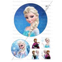 แผ่นเวเฟอร์ตกแต่งเค้ก (Wafer Sheet) รวมลาย Elza Frozen