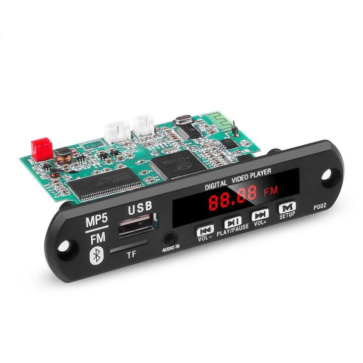 mp5-5v-to12v-support-videos-connected-decorder-board-bluetooth5-0-mp3-fm-sd-card-aux-with-remote