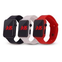 Square Led Display Electronic Watches Colorful Children Sports Silicone Watches Accessories Gift