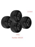 4 Pcs/Lot Casters 1.5 Inch Black Pp Single Wheel Light Plastic Smooth Piece Diameter 40mm Furniture