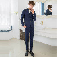 Fast Shipping Gifts 2023 Spring New MenS Suit Suits Korean Version Of The Slim Stand -Up Collar Three