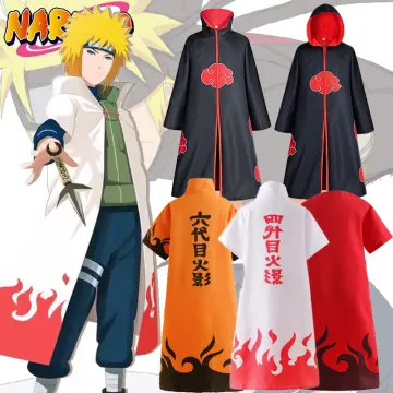 Anime Naruto Cosplay Costume 4th Fourth Hokage Namikaze Minato Cape Cloak  Robe