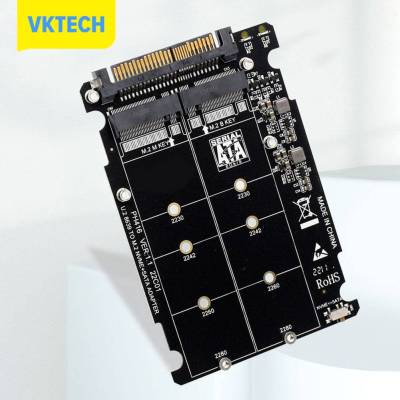 [Vktech] 2 In 1 M.2 NVMe SATA การ์ดขยาย U.2 40Gbps PCIe4.0x4 M.2คีย์ NVME M คีย์ B เพื่อ U.2 SFF8639สำหรับ2230/2242/2260/2280 SSD