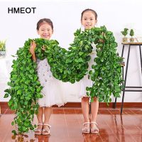 200CM Hot Artificial Plants Rattan Creeper Green Leaf Ivy Vine For Home Wedding Decor Wholesale DIY Hanging Garland Fake Flowers Shoes Accessories