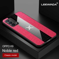 LEEWINDA เคสโทรศัพท์ OPPO K9,อีกสามต่อสู้ผ้ารูปแบบเกราะขอบนิ่มกันกระแทกฝาหลัง