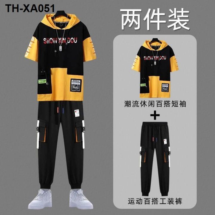 han-edition-easy-suit-mens-short-sleeved-summer-leisure-sports-teenagers-two-piece-t-shirt-big-yards-high-school-students