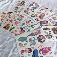 Mermaid Tattoo Stickers Cartoon Mermaid Princess Children Tattoo Stickers