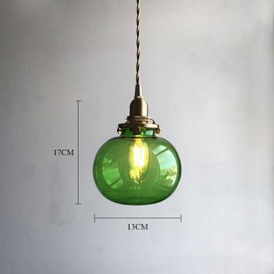 Color Nordic Pendant Light Lamp Glass Design Deco Led Hanging Light Fixtures Bedroom Modern Copper Japanese Luminaire Suspension