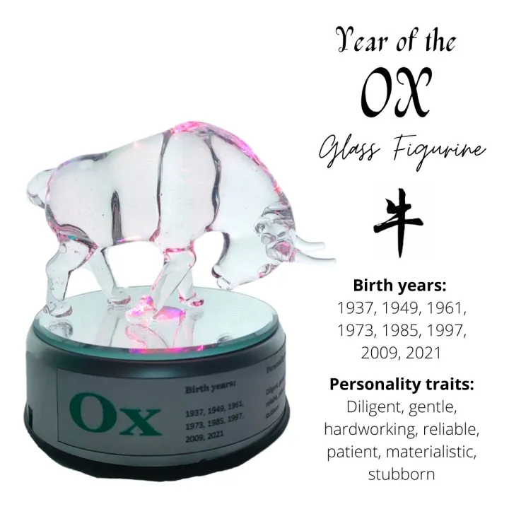 Ox Chinese Zodiac Sign Lucky Charm Home Decor with Rotating Base | Lazada PH Ox Chinese Zodiac Sign Lucky Charm Home Decor with Rotating Base | Lazada PH