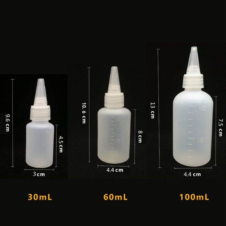 10pcs-30-60-100ml-empty-pe-plastic-hair-dye-bottles-with-screw-on-lids-squeeze-liquid-ink-oil-dropper-bottles-pigment-container