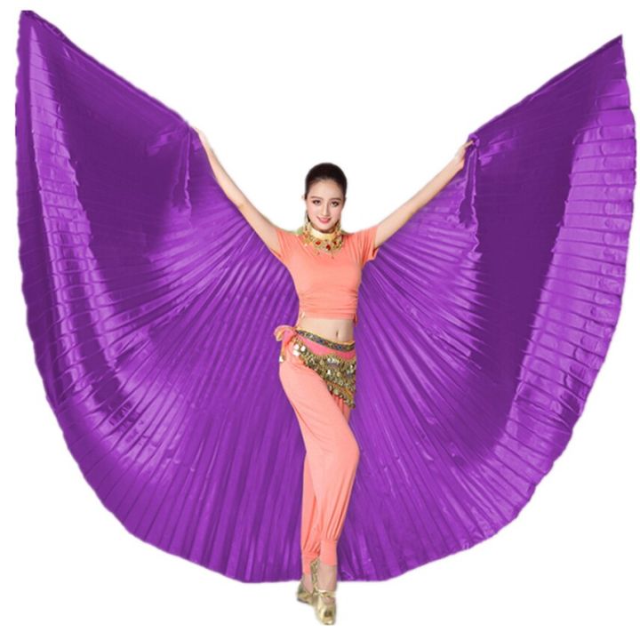 ปีกผีเสื้อ11สีชุดเต้นรำหน้าท้องผู้หญิงเสื้อผ้าเต้นรำ-shinny-indain-เวที360องศา