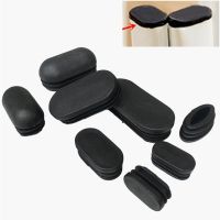 10pcs Plastic Oval tube insert plug Pipe hole cover non slip table chair leg cap floor protector mat furniture leveling feet pad Pipe Fittings Accesso