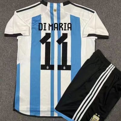 ஐ  New World Cup champion Argentina messi three star embroidery version of the national team 10 adult football suits