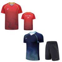 YONEX Victor Quick-drying badminton suits female tennis table tennis clothes turndown short-sleeved summer sports uniform custom new male money