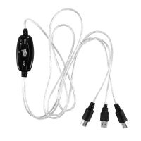 USB IN-OUT MIDI Cable Converter PC to Music Keyboard Adapter Cord