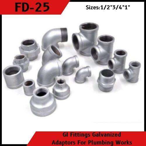GI Fittings Galvanized Adaptors For Plumbing Works ( 1/2 3/4 1 ) ELBOW