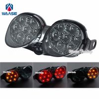 Yamaha Pizzwaase สำหรับ Yamaha YZF R6 2001 2002ไฟ LED กระจกมองข้างมอเตอร์ไซค์เบรกไฟท้ายชุบโครเมี่ยม