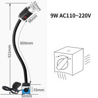 เครื่องกลึงไฟ Led ไฟเครื่องมือ Alas Magnetik แข็งแรง9W Ac 100-240V โคมไฟโต๊ะอุตสาหกรรม Mesin Bubut Cnc สว่างมาก