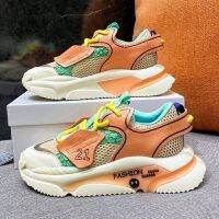 Colorful Shoes for Womens 2023 Summer Breathable Thin Versatile Mesh Thick Sole Elevated Casual Shoes