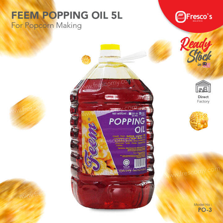 healthy snacks Fresco PopCorn Popping Oil 5L Minyak Popcorn 5L Lazada