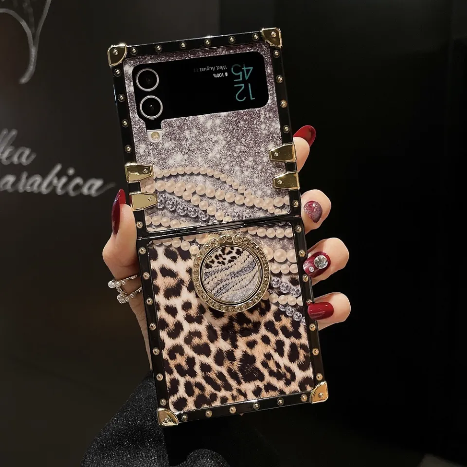 Luxury Leather Shockproof Square Case For Samsung Galaxy Z Flip5