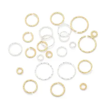 50-100pcs 8-20mm Round Jump Rings Twisted Open Split Rings Jump