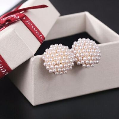 【YF】 NEW Simple Pearl Clip On Earrings Charm Pendant Simulated Geometric No Pierced For Women Wedding jewelry