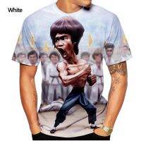 2023 NEW3d พิมพ์เสื้อยืด Bruce Lee ตลกเสื้อยืดผู้ชายแฟชั่นฤดูร้อน Casual เสื้อแขนสั้นเสื้อยืด