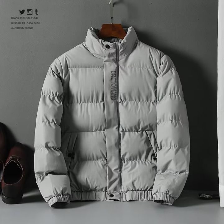 Light Grey Ultra Light Down Jacket With Feather For Men