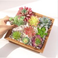 Artificial Succulents Pots Pot Plants Fake Assorted Simulation Cactus Cacti DIY Materials Decoration Plastic Green Leaf Faux Aloe( Part 1)