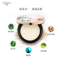 CATKIN Face Pressed Powder Foundation Compact Matte ปกปิดสีแก้ไขรูขุมขนความสว่างเนียนเรียบเนื้อครีม