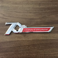 2pcslot 70th Anniversary 3D Chrome Side Emblem Trunk Badge Sticker Decoration For Toyota Land Cruiser LC120 LC150 LC200 LC300