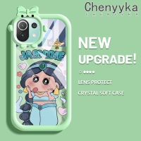 เคส Chenyyyka สำหรับ Xiaomi 11 Lite 5G 11 Lite 5G Ne เคสลายการ์ตูน Crayon Shin-Chan ใหม่ซิลิโคนที่สร้างสรรค์เคสมือถือใสลายปิศาจน้อยน่ารักเลนส์กล้องถ่ายรูปเคสป้องกันแบบกันแรงสั่นสะเทือนเคสใส