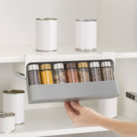 Kitchen Organizer Spice Rack Seasoning Holder Under-Shelf Drawer Hidden Spice Holder Spice Bottle Storage Kitchen Accessories