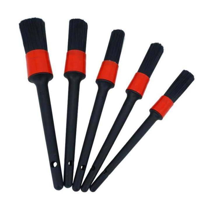 5pcs/set Car Wash Brushes Car Mesh Detail Brushes Engine Crevice
