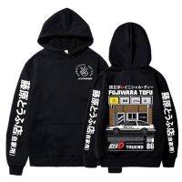 Anime Initial D AE86 Hoodie Mens Hachiroku Shift Drift Long Sleeve Sweatshirt Takumi Fujiwara Tofu Shop Graphic Pullover Unisex Size XS-4XL