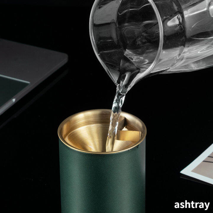 cw-detachable-metal-stainless-steel-ashtray-creative-funnel-windproof-car-ashtray-cup-living-room-anti-fly-ash-office-home-decorhotth