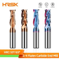 HRC55/65 4 Flutes Alloy Tungsten Steel Milling Carbide End Mills Cutter Cutting Tool For CNC Maching Coating Flat End Mill