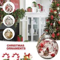 Christmas Tree Decoration Bubbles Package Christmas Tree Ornament Clear Ornament Built-in Snowflake Ball With Lanyard Mini Christmas Ornaments Balls For New Year Present special