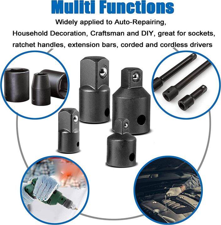 new-popular-impact-gradeadapter-extension-set-adapter-hand-tool-1-4-quot-3-8-quot-1-2-quot-drilladapter