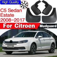 JHTJHNDTGFJHND ชุดรถ Mud Flaps สำหรับ Citroen C5 Sedan Estate 2008-2017 Mudflaps Splash Guards Mud Flap Mudguards Fender 2009 2010 2011 2012