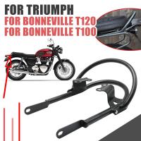 สำหรับ TRIUMPH Boneville T-120 T-100 T120 T100ที่เท้าแขนท้ายรถมอเตอร์ไซค์ที่นั่งเสริมท้ายรถมอเตอร์ไซด์ด้ามจับมือจับที่จับ