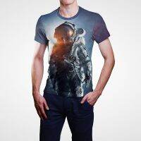 ใหม่ฤดูร้อนอวกาศ Astronaut Universe 3D พิมพ์เสื้อยืดผู้ชายผู้หญิงแฟชั่นสบาย ๆ แขนสั้นสตรีทแวร์เสื้อยืดเย็น XS-5XL