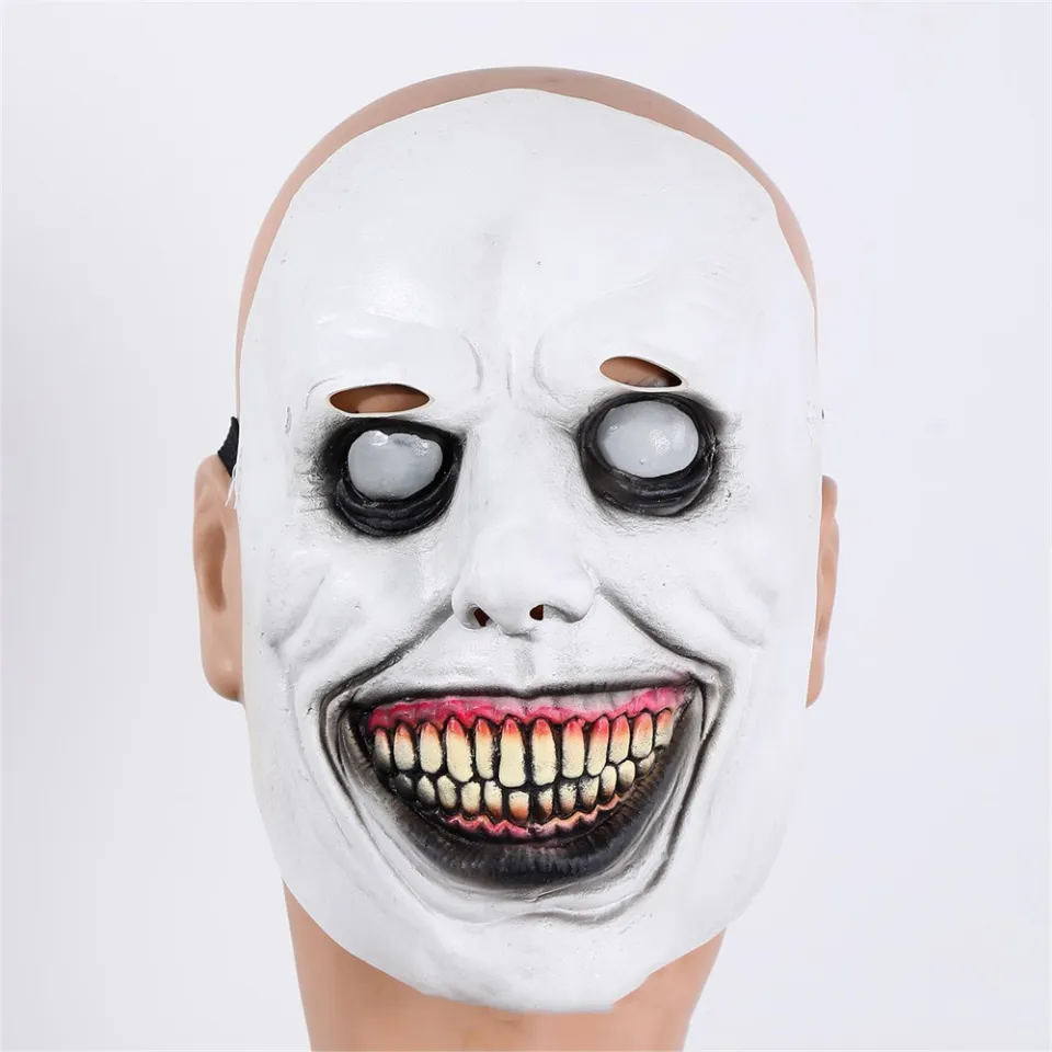 Halloween Demon Smile Mask Horror Mask Scary Face Cosplay Exorcist Spooky  Mask