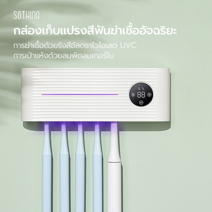 ๑-xiaomi-ecochain-sothing-กล่องเก็บแปรงสีฟัน-อัจฉริยะ-มีไฟอัลตราไวโอเลต-ชนิด-usb