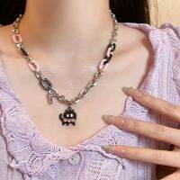 Meow star Kitten zircon double layer necklace girls versatile stacking accessories high-end design niche clavicle chain