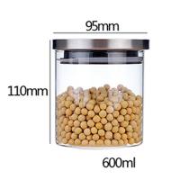 GHD Food Storage Lead-free Glass Jar Containers and Complements for Kitchen Bottles Sealed Cans with Lid